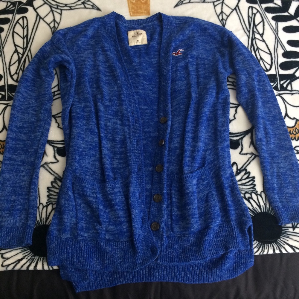 Blue Oversized Hollister cardigan